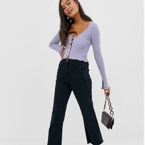 ASOS Design button front cardigan with scoop neck